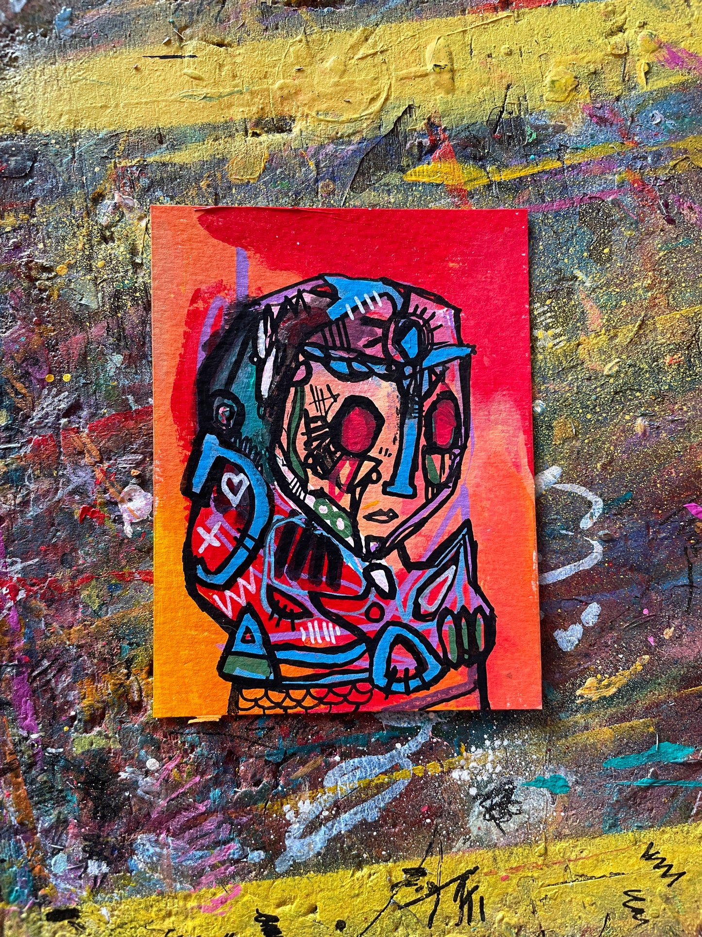 Mini Sketchcard Original Painting on 4x3inch 300 gsm card