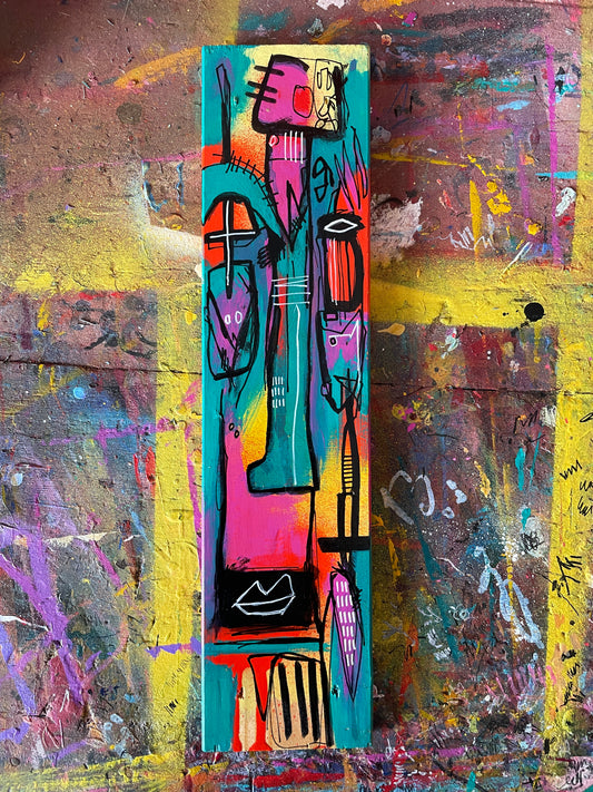 Painted reclaimed wood