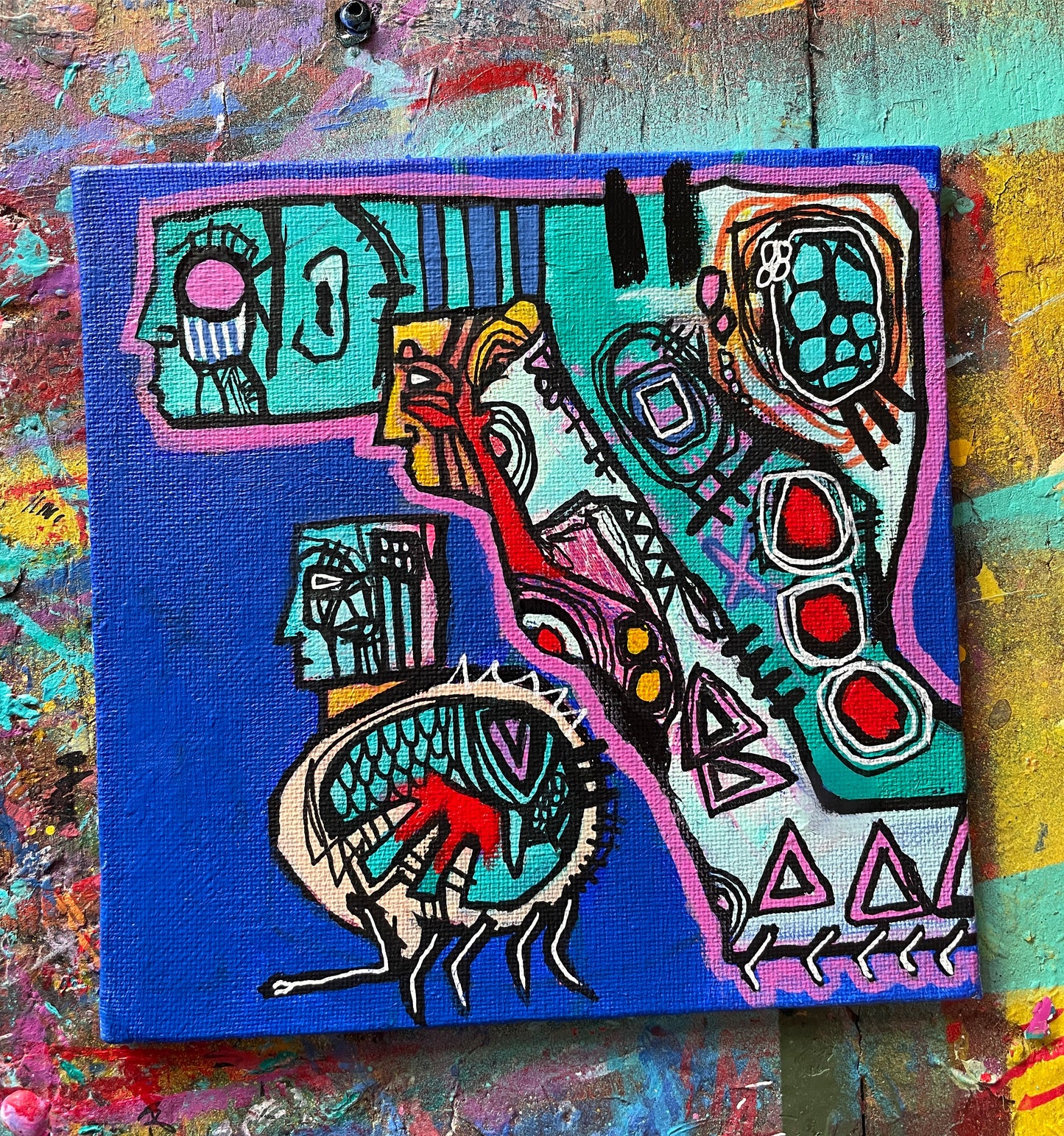 The Ramblers Original Painting on 6x6" Canvas Panel