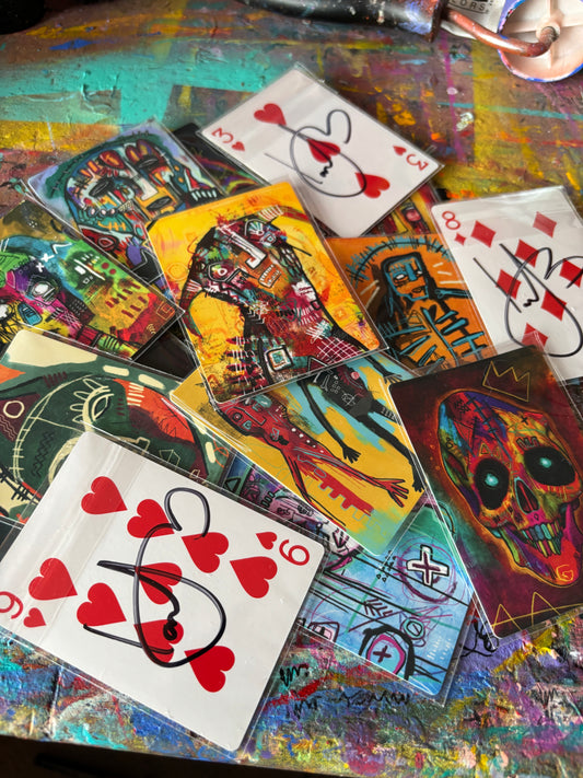 Signed Playing Card Prints (Mystery pack of 4)