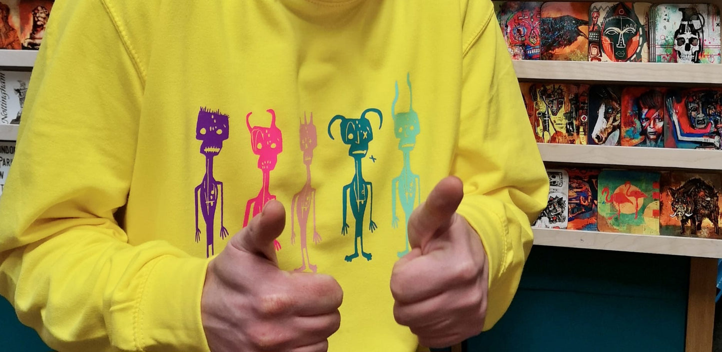 Five Demons Yellow Sweatshirt