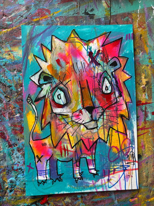 Rawr on 9x6" Watercolour paper