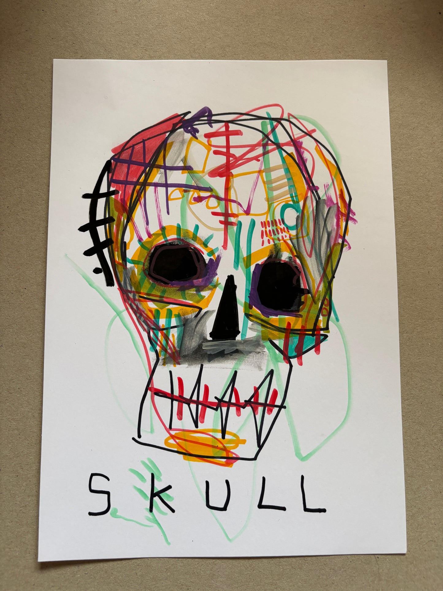 Skull on 250 gsm Bristol Board (paper)