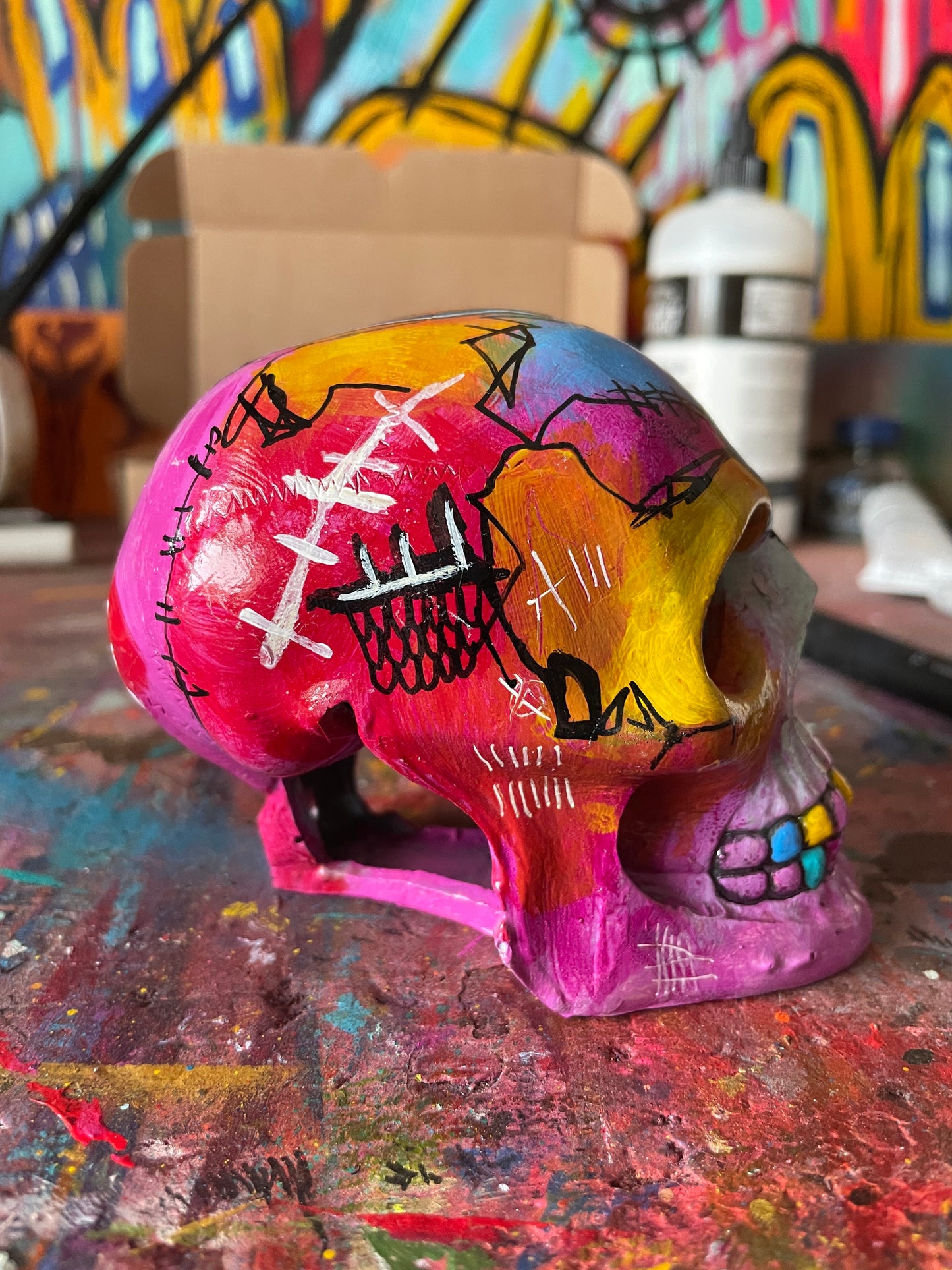 Hand Painted Skull #4