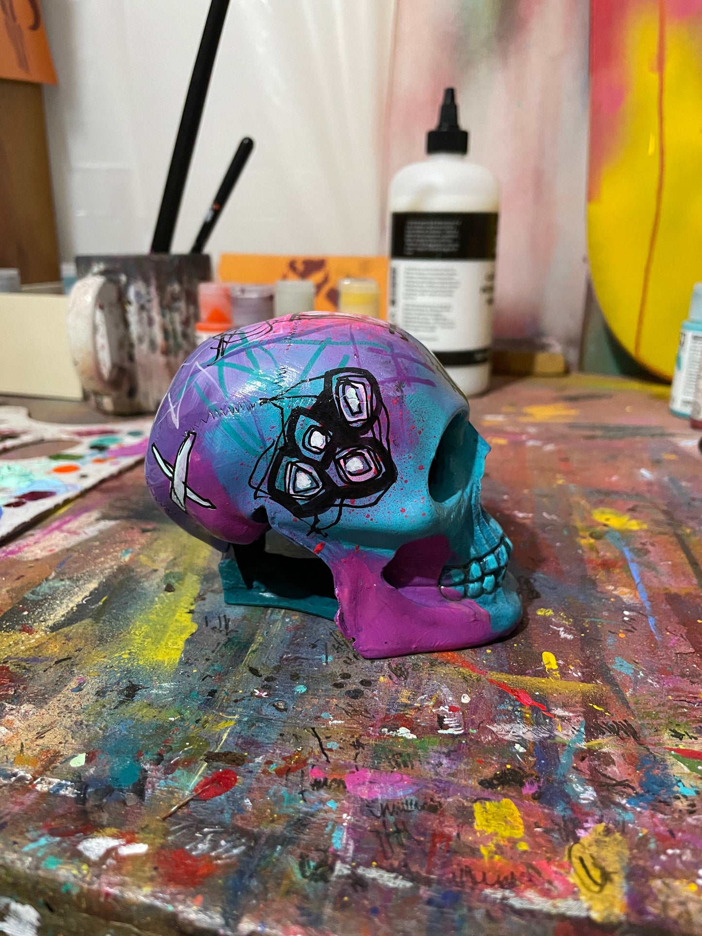 Hand Painted Skull #5