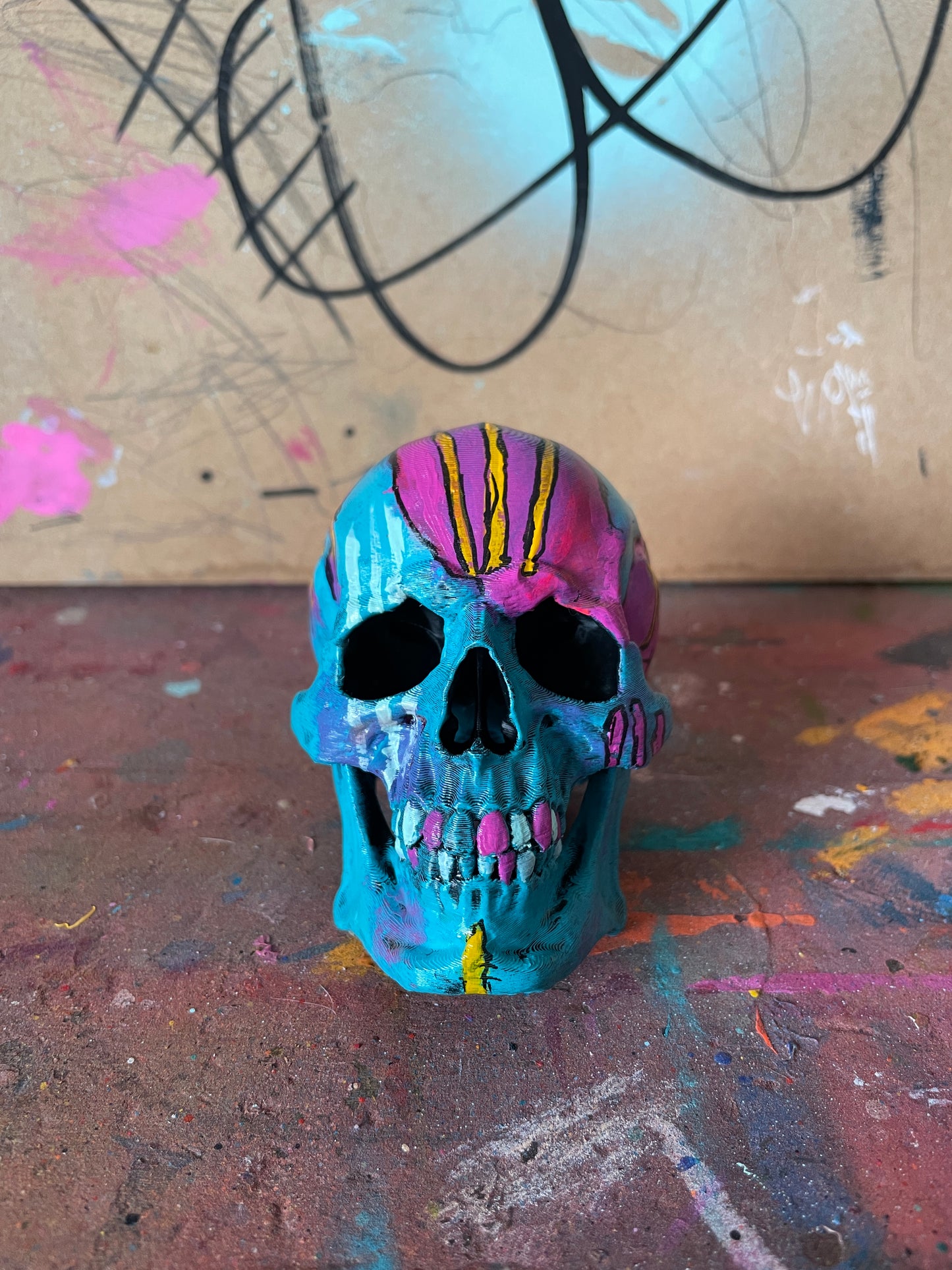 Hand Painted Mini Skull
