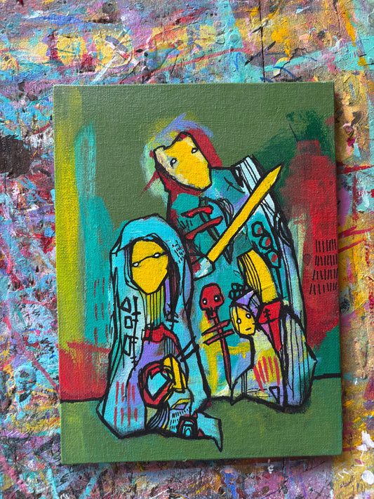 The Quest Original Painting on 8x6" Canvas Panel
