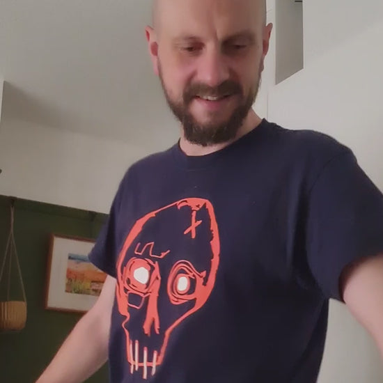Orange skull t-shirt