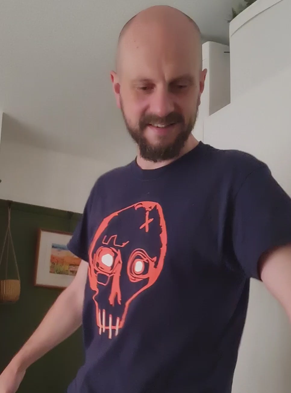 Orange skull t-shirt