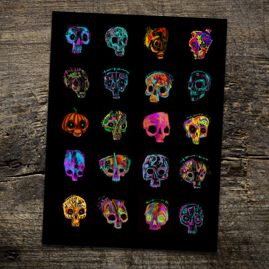 Twenty Skulls 16x20" Limited Edition Giclee Print