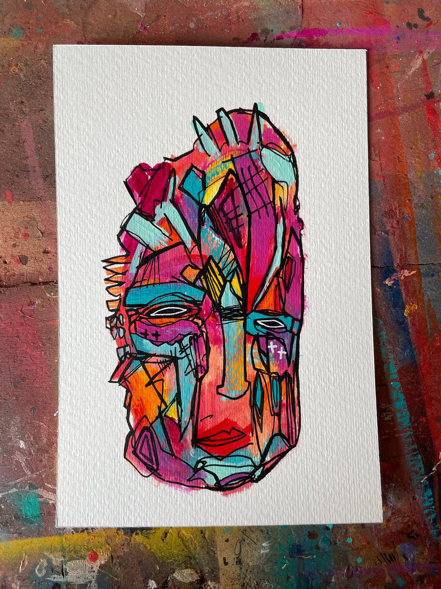 Sacchu Painting on 9x6" Watercolour paper (Approx)