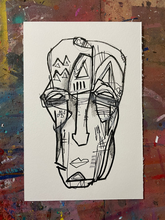 Head sketch 2 Approx 9x6" Watercolour paper