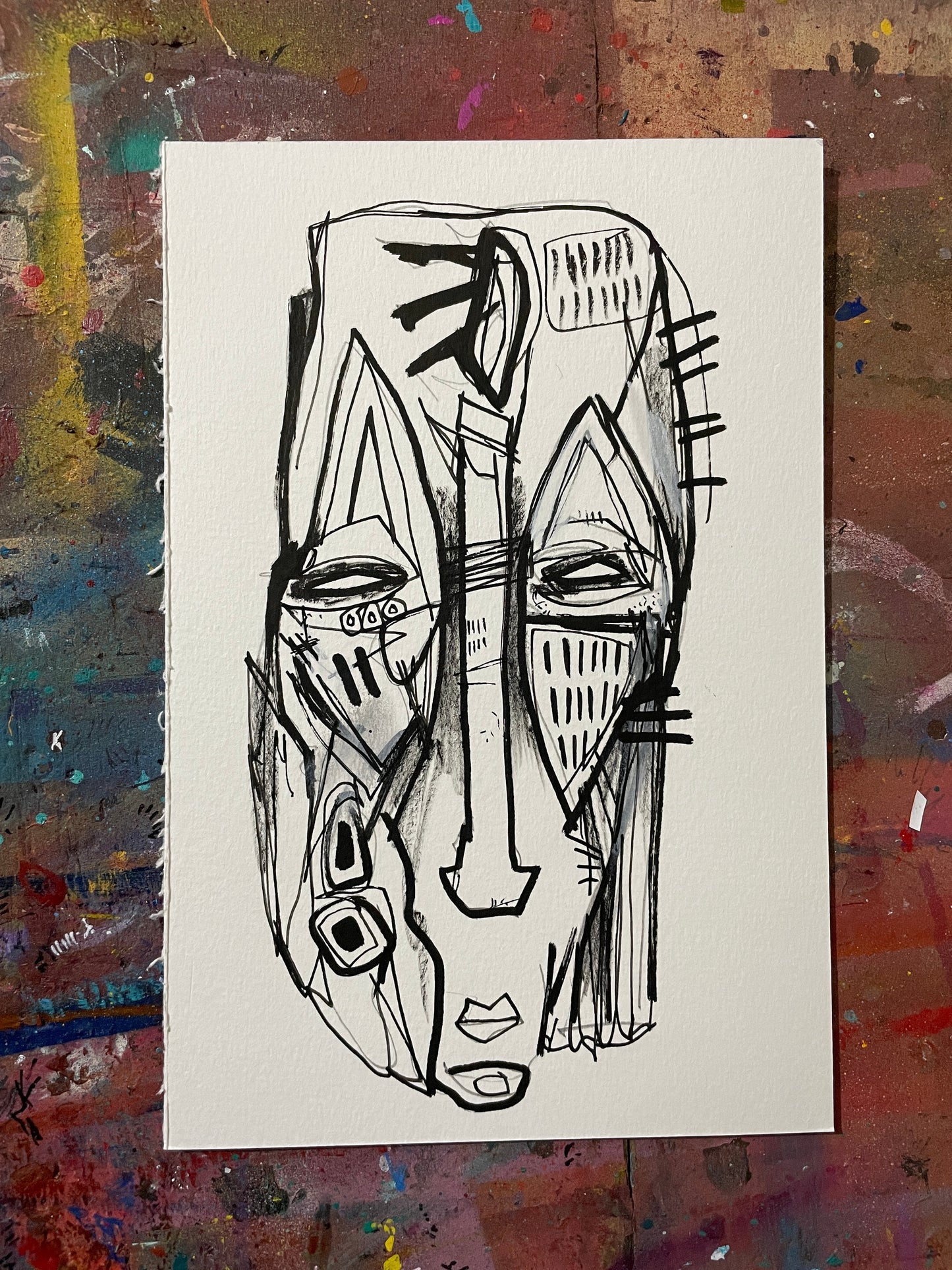 Head sketch 3 Approx 9x6" Watercolour paper