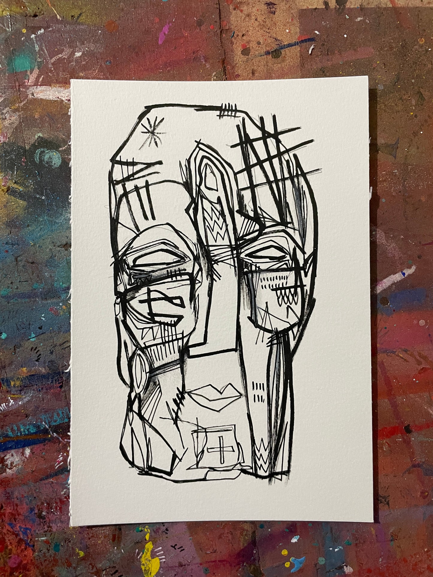Head sketch 6 Approx 9x6" Watercolour paper