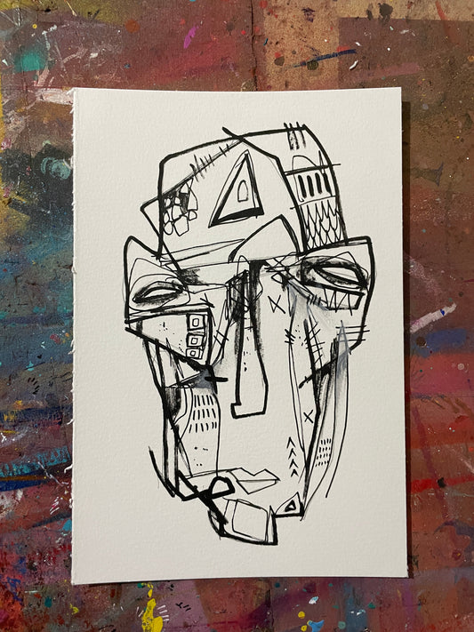 Head sketch 7 Approx 9x6" Watercolour paper