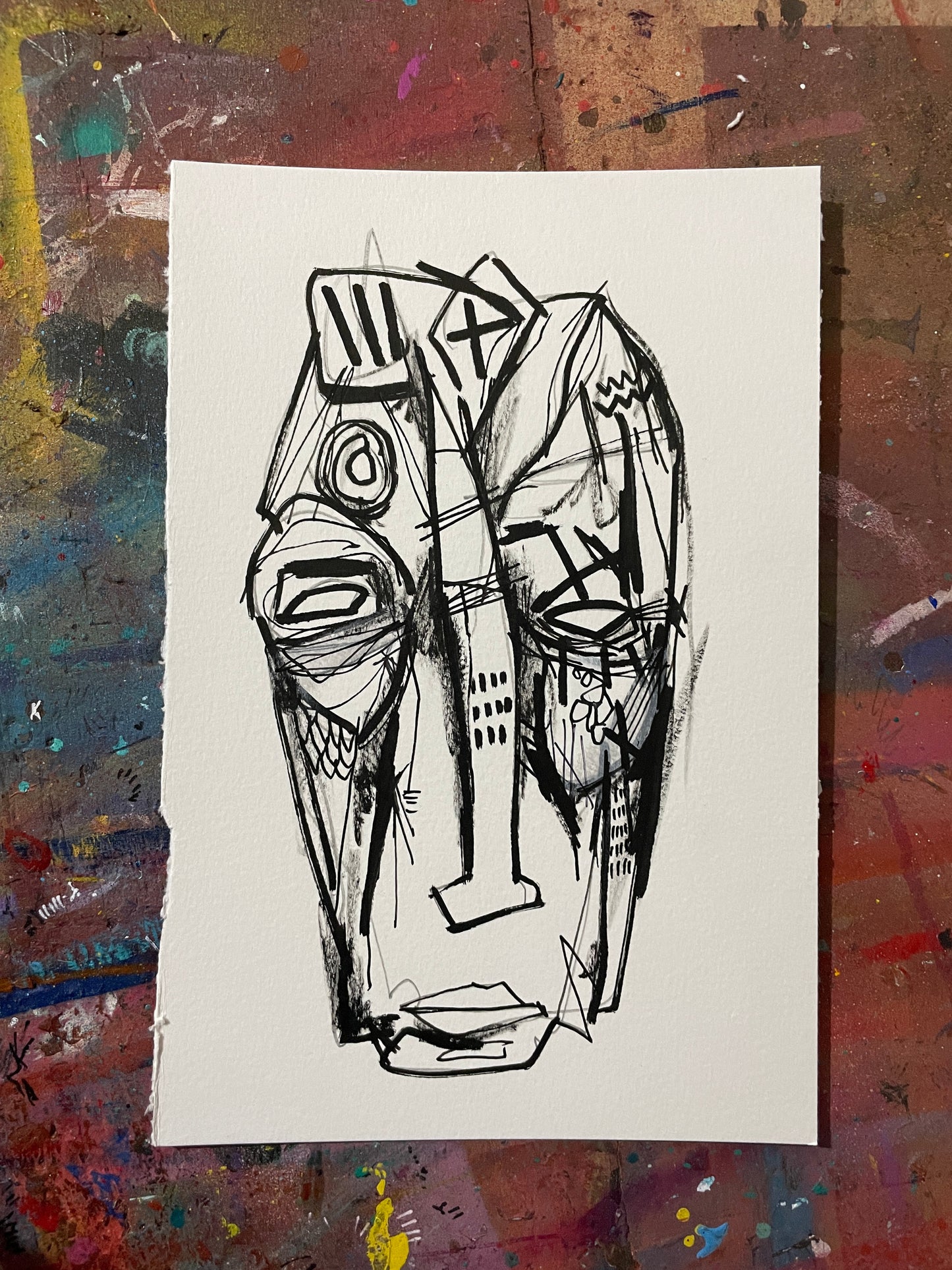 Head sketch 8  Approx 9x6" Watercolour paper