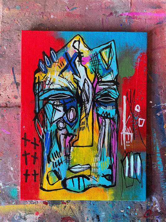 Rekklinza Original Painting on 8x6" Canvas Panel